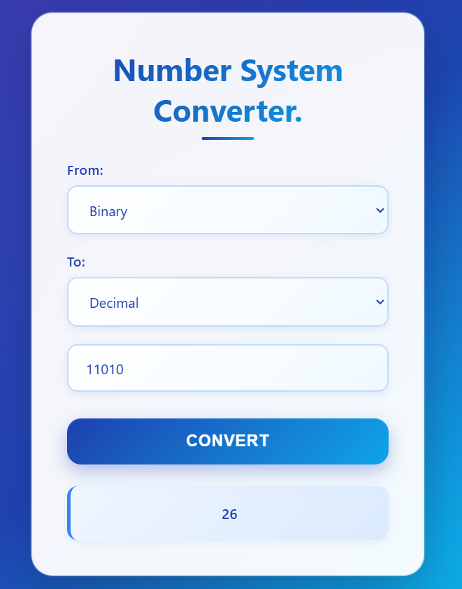 Number System Converter